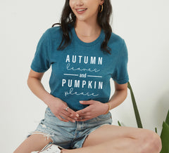 Thanksgiving Shirts, Autumn Leaves & Pumpkin Please Shirt, Its Fall Shirt, Fall T Shirts, Autumn Vibes Shirt, Fall Vibes Tees, Women Shirts