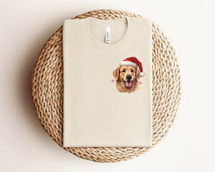 Christmas Dog Pocket Shirt, Dog Lover Tshirt, Christmas Animal Shirt, Dog Mom Shirt, Animal Lover Shirt, Santa Dog Shirt, Christmas Gift