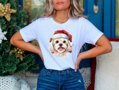 Christmas Dog Shirt, Dog Lover Tshirt, Dog Mom Shirt, Cute Christmas Shirt, Xmas, Santa Dog Shirt, Christmas Animal Shirt, Christmas Gift