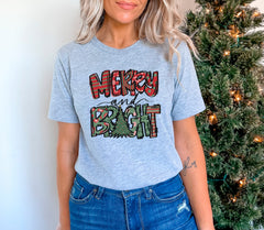 Merry And Bright Shirt, Christmas Crewneck, Family Christmas Shirts, Merry Christmas Shirt, Bestfriend Christmas Gift, Women Christmas Shirt