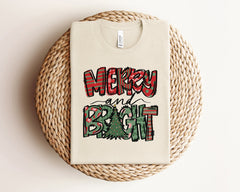 Merry And Bright Shirt, Christmas Crewneck, Family Christmas Shirts, Merry Christmas Shirt, Bestfriend Christmas Gift, Women Christmas Shirt