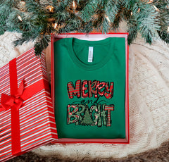 Merry And Bright Shirt, Christmas Crewneck, Family Christmas Shirts, Merry Christmas Shirt, Bestfriend Christmas Gift, Women Christmas Shirt