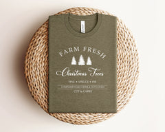 Christmas Shirts Farm Fresh Christmas Trees Christmas Gift for Mom Christmas Gift Shirt Pine Spruce Fir Shirt Winter Tee Unisex Shirt