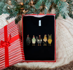 Christmas Light Chicken Shirt, Chicken T-Shirt For Women, Funny Farmer Christmas Gift, Animal Lover Shirt, Chicken Gifts, Chicken Shirt