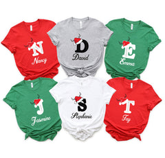 Personalized Christmas Family T-Shirt, Family Christmas Name Shirt, Custom Name Christmas Shirt, Family Matching Christmas Shirts, Xmas Gift