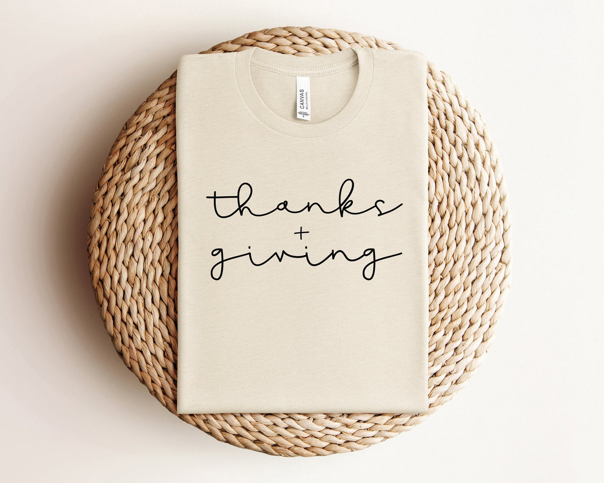Thanks and Giving Shirt, Thanksgiving Shirt, Fall T Shirt, Friendsgiving Fall Shirt, Fall Teacher Tee, Thankful Mom Shirt, Thanksgiving Tee,
