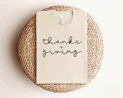 Thanks and Giving Shirt, Thanksgiving Shirt, Fall T Shirt, Friendsgiving Fall Shirt, Fall Teacher Tee, Thankful Mom Shirt, Thanksgiving Tee,