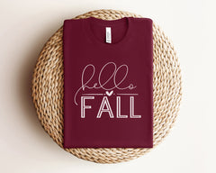 Fall Shirt, Hello Fall Shirt, Pumpkin Shirt, Seasonal Shirt, Fall Time Tshirt, Autumn Shirt, Its Fall Shirt, Fall Women Shirt, Fall Season