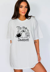 Thanksgiving Shirt, Tis'the Season Shirt,  Thanksgiving Tee for Women, Fall T Shirt, Autumn Shirt, Thanksgiving Football Shirt, Football Tee