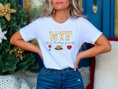 WTF Wine Turkey Family Shirt, Funny Christmas Shirt, Thanksgiving Family Shirt, Christmas Crewneck, Xmas, Funny Thanksgiving, Christmas Gift