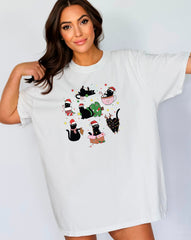 Christmas Black Cat Shirt, Cat Lover Tshirt, Cat Mom Shirt, Xmas, Cat Shirts, Cute Christmas Shirt, Cats Christmas Shirt, Christmas Gift
