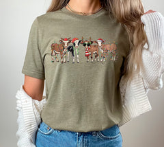 Highland Cow Christmas Shirt, Funny Christmas Shirt, Cow Lover Gift, Holiday Tshirts, Farm Christmas, Cute Christmas Shirt, Christmas Gift
