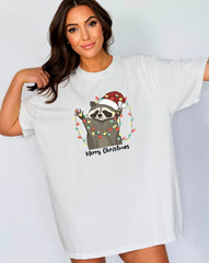 Christmas Raccoon Shirt, Funny Christmas Shirt, Christmas Crewneck, Xmas, Merry Christmas Shirt, Christmas Animal Shirt, Christmas Gift
