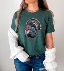 Vintage Style Turkey T-Shirt, Thanksgiving Party Outfit, Turkey Graphic Tee, Thanksgiving Dinner Shirt, Animal Lover Tee, Thanksgiving Gift