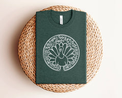 Thanksgiving Shirt, Turkey Shirt, Thanksgiving Tee, Fall Turkey Shirts,  Harvest Shirts, Thanksgiving Family Shirts, Thankful Turkey Shirt