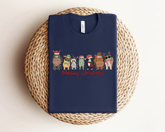 Meowy Christmas Shirt, Cats Christmas Shirt, Cat Lover Tshirt, Cat Mom Shirt, Cat Shirts, Funny Christmas Shirt, Xmas Animal, Christmas Gift