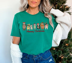Meowy Christmas Shirt, Cats Christmas Shirt, Cat Lover Tshirt, Cat Mom Shirt, Cat Shirts, Funny Christmas Shirt, Xmas Animal, Christmas Gift