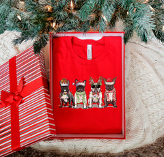 Christmas Dogs Shirt, French Bulldog Christmas Shirt, Christmas Animal Shirt, Xmas, Dog Lover Tshirt, Funny Christmas Shirt, Christmas Gift