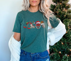 Christmas Ice Hockey Shirt, Hockey Mom Shirt, Ice Hockey Gifts, Hockey Team Shirt, Hockey Lover Gift, Xmas, Holiday Tshirts, Christmas Gift