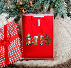 Christmas Beer Shirt, Christmas Drinking Shirt, Beer Lover Gift, Christmas Party Shirt, Christmas Spirit Shirt, Santa Beer Shirt, Xmas Gift