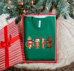 Christmas Beer Shirt, Christmas Drinking Shirt, Beer Lover Gift, Christmas Party Shirt, Christmas Spirit Shirt, Santa Beer Shirt, Xmas Gift