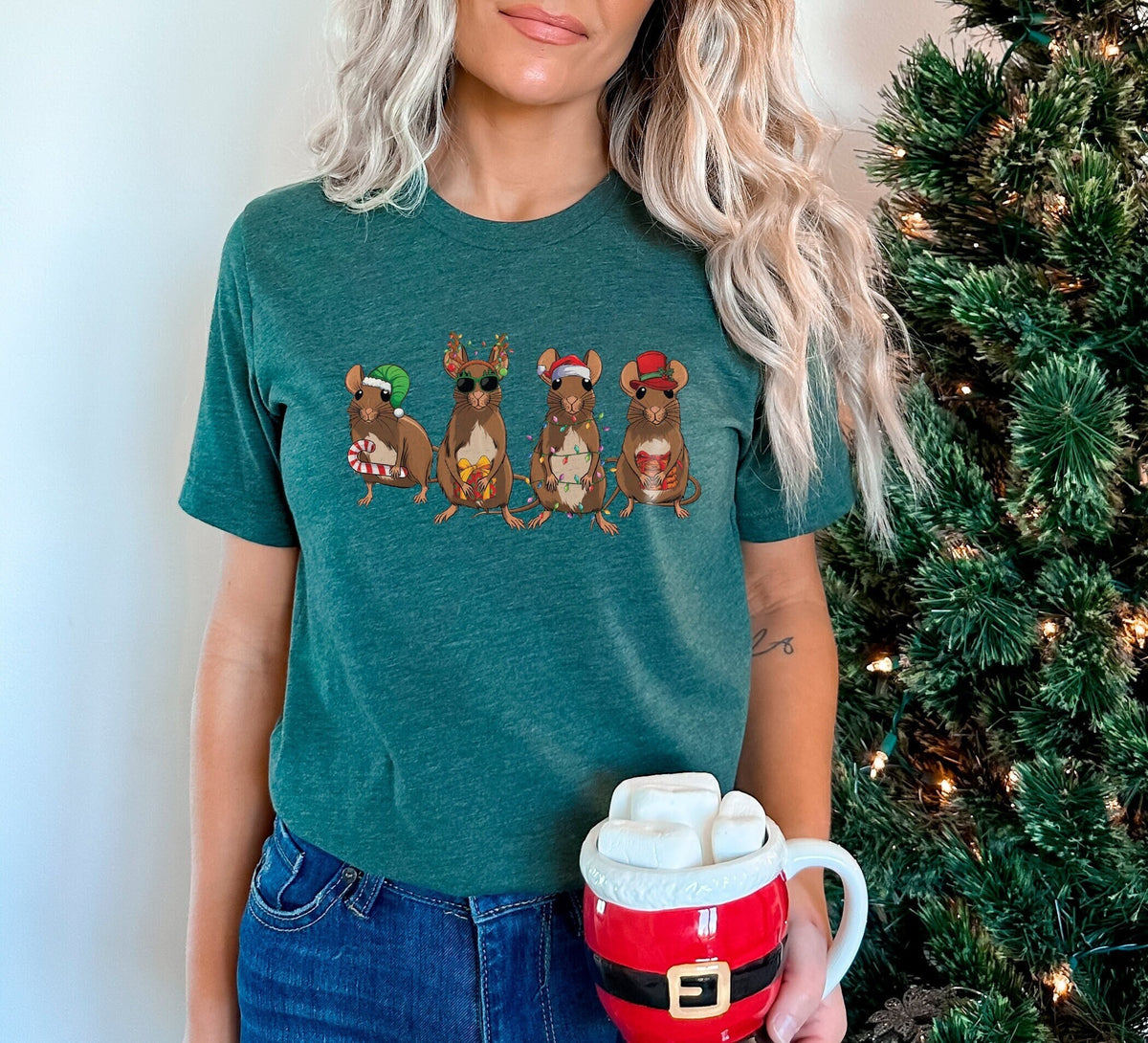 Christmas Mouse Shirt, Christmas Animal Shirt, Xmas, Funny Christmas Shirt, Mouse Gift, Christmas Rat Shirt, Holiday Tshirts, Christmas Gift