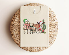Christmas Farm Animals Shirt, Farmer Christmas Shirt, Christmas Animal Shirt, Funny Christmas Shirt, Xmas, Farm Animals, Christmas Gift