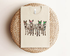 Christmas Donkey Shirt, Funny Christmas Shirt, Farm Animal Shirt, Holiday Tshirts, Christmas Animals, Farmer Christmas Shirt, Christmas Gift