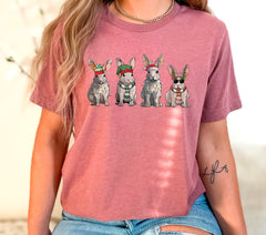 Christmas Rabbit Shirt, Cute Christmas Shirt, Christmas Animal Shirt, Rabbit Lover Gift, Christmas Bunny Shirt, Animal Lover, Christmas Gift