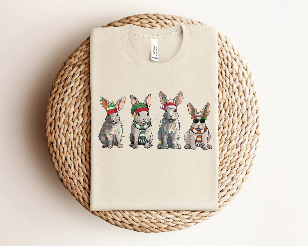 Christmas Rabbit Shirt, Cute Christmas Shirt, Christmas Animal Shirt, Rabbit Lover Gift, Christmas Bunny Shirt, Animal Lover, Christmas Gift