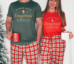 North Pole Gingerbread Baking Co Shirt, Gingerbread Shirt, Christmas Cookie Shirt, Handmade Clothing, Retro Christmas Shirt, Christmas Gifts