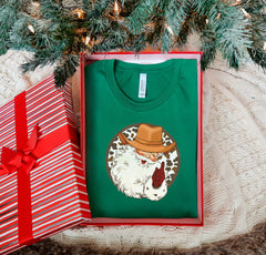 Cowboy Santa Christmas Shirt, Retro Santa Shirt, Western Christmas Shirt, Xmas, Cute Christmas Shirt, Cowgirl Christmas Tee, Christmas Gifts
