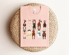 Christmas Goat Shirt, Cute Farm Animals, Christmas Farm Shirt, Xmas, Funny Christmas Shirt, Christmas Animal Shirt, Farmer Christmas Gift