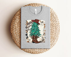 Cowboy Christmas Tree Shirt, Funny Western Christmas Shirts, Howdy Christmas Shirt, Cowgirl Christmas Shirt, Vintage Christmas, Xmas Gifts