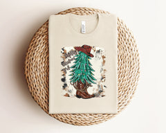 Cowboy Christmas Tree Shirt, Funny Western Christmas Shirts, Howdy Christmas Shirt, Cowgirl Christmas Shirt, Vintage Christmas, Xmas Gifts