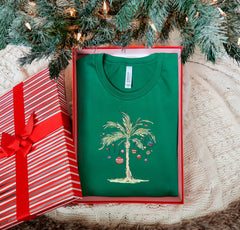 Christmas Palm Tree Shirt, Tropical Christmas Beach Shirt, Hawaiian Christmas Shirt, Florida Christmas Shirts, Aloha Shirt, Christmas Gifts