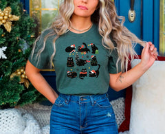 Christmas Black Cat Shirt, Cute Christmas Shirt, Cat Mom Shirt, Black Cat Gifts, Christmas Animal Shirt, Cat Lover, Christmas Gift For Her