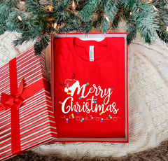 Merry Christmas Shirt, Christmas Tees For Family, Xmas Crewneck, Christmas Shirts, Winter Clothing, Holiday Tshirts, Unique Christmas Gift