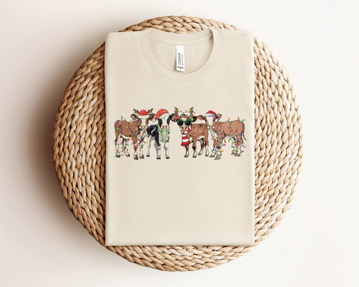 Highland Cow Christmas Shirt, Funny Christmas Shirt, Cow Lover Gift, Holiday Tshirts, Farm Christmas, Cute Christmas Shirt, Christmas Gift