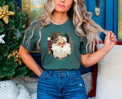 Santa Believe Christmas Shirt, Vintage Santa Shirt, Cute Christmas Shirt, Santa Leopard Hat, Winter Shirt,  Holiday Tshirts, Christmas Gifts