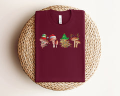 Christmas Mushroom Shirt, Mushroom Lover Xmas Shirt, Funny Christmas Shirt, Mushroom Gifts, Mushrooms Christmas Lights Tee, Christmas Gifts