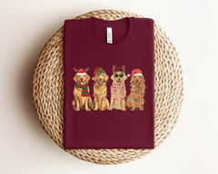Christmas Golden Retriever Shirt, Dog Lover Tshirt, Dog Mom, Holiday Tshirts, Xmas, Funny Christmas Shirt, Vintage Christmas, Christmas Gift