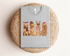 Christmas Golden Retriever Shirt, Dog Lover Tshirt, Dog Mom, Holiday Tshirts, Xmas, Funny Christmas Shirt, Vintage Christmas, Christmas Gift