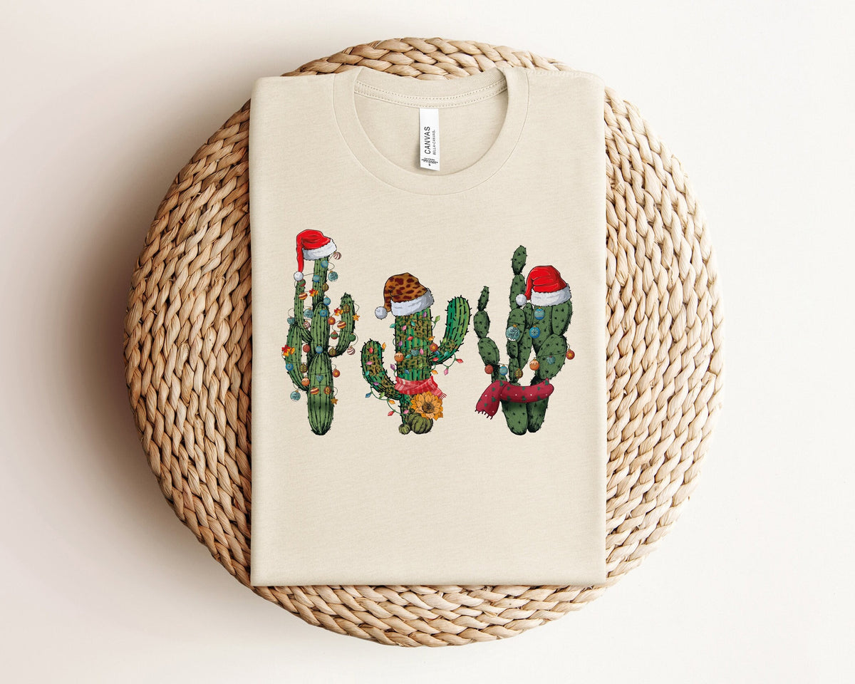 Christmas Cactus Shirt, Southern Christmas Tshirt, Plant Lover Shirt, Xmas, Cactus Lover Gift, Funny Christmas Shirt, Country Christmas Gift
