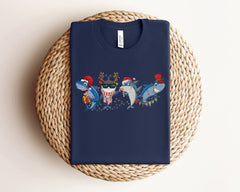 Funny Shark Christmas Shirt, Cute Christmas Shirt, Shark Gift, Funny Christmas Shirt, Shark Shirt, Holiday Tshirts, Xmas, Christmas Gift