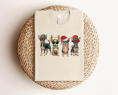 Chihuahua Christmas Shirt, Dog Mom Shirt, Cute Christmas Animals, Dog Lover Xmas Gift, Christmas Animal Shirt, Winter Shirt, Christmas Gifts