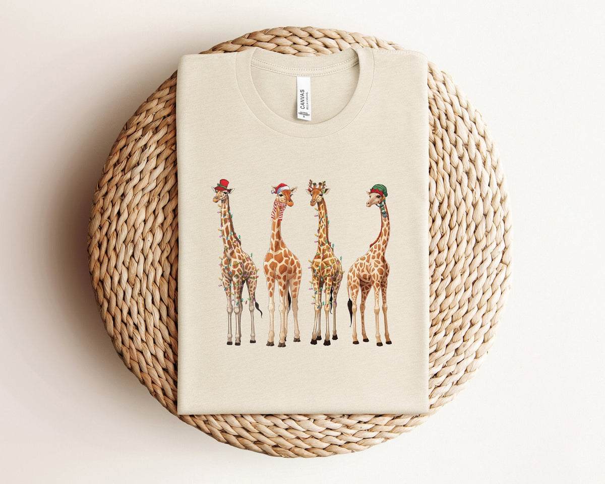 Christmas Giraffe Shirt, Cute Christmas Shirt, Christmas Animals, Giraffe Gift, Christmas Crewneck, Xmas, Christmas Shirts, Christmas Gift