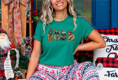 Christmas Sloth Shirt, Cute Christmas Shirt, Sloth Gifts, Christmas Animal Shirt, Sloth Santa Hat, Animal Lover Tshirt, Christmas Gift