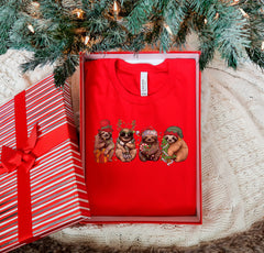 Christmas Sloth Shirt, Cute Christmas Shirt, Sloth Gifts, Christmas Animal Shirt, Sloth Santa Hat, Animal Lover Tshirt, Christmas Gift