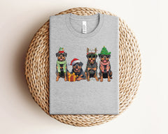 Rottweiler Christmas Shirt, Dog Mom Christmas Shirt, Xmas Animal Lover Tshirt, Cute Christmas Shirt, Christmas Dogs Shirt, Dog Mom Gift